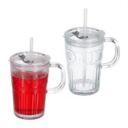 Relaxdays Pahare Relaxdays, set de 2, cu mânere (10095914) Pahar