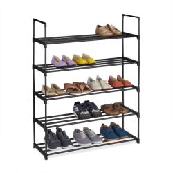 Relaxdays Suport pentru pantofi metalic negru Relaxdays (10071574) Pantofar