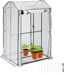 Relaxdays Seră de balcon Relaxdays cu 4 rafturi (10109351)