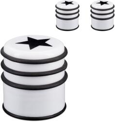 Relaxdays Set de 3 dopuri de ușă Relaxdays cu motiv stea (10093932)