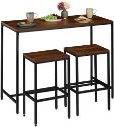 Relaxdays Set masă de bar Relaxdays cu 2 scaune, stil industrial (10124964)