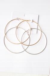 Monki Kerek Fülbevaló Gold Silver Multisize 2PÁR