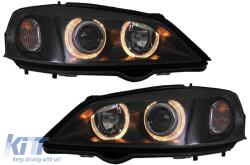 KITT Lightning Első lámpa angyalszemek Opel Astra G (1998-2004) 2 körgyűrű fekete (SWO01DB)