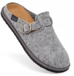 PanSzew Férfi papucs Barefoot Meleg filc papucs Bőr papucs PanSzew (Kapcie Męskie Skórzane Wełniane Pantofle 43)