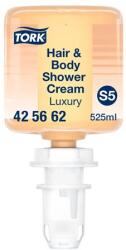Tork Krémtusfürdő és sampon, 0, 525 l, S5 rendszer, Premium, TORK „Mini Luxus, borostyán (KHH820)