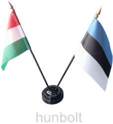  Nemzeti és Észt zászlók asztali tartóval