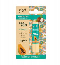 Ecosoft Eco Soft Lippy Day Kókuszos ajakápoló krém Melon Papaya 4, 8ml (balsam do ust w kulce)