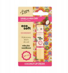 Ecosoft Eco Soft Lippy Day Védő ajakápoló krém SPF15 Vaníliás tej 4, 8ml (balsam do ust naturalny)