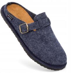 PanSzew Férfi papucs Barefoot Meleg filc papucs Bőr papucs PanSzew (Kapcie Męskie Skórzane Laczki Filcowe 42)