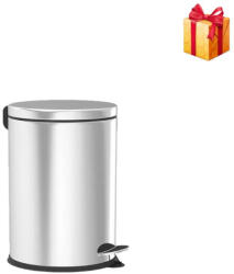 HORECA Cos de gunoi din inox cu pedala, 8 litri Cos de gunoi