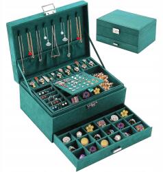 Korbi Elegáns Ékszerdoboz - Luxus 3az1ben Rendszerező Kulccsal (1074576441)