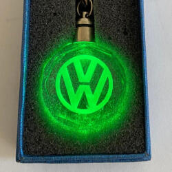 Volkswagen kulcstartó lézergravírozott váltakozó Led fénnyel (VW)
