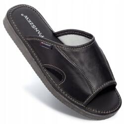 PanSzew Férfi Bőr Papucsok, Papucsok Flip-flop papucsok 40-46 PanSzew (Odkryte Laczki Wsuwane, Miękkie Papcie)