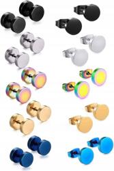  Fülbevaló Szett Fake Plug Acél 8MM 10 Pár (BHR8315GL)