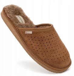 PanSzew Meleg Férfi Papucs Bőr Hegyi Papucs Házi Gyapjú 40-46 PanSzew (Bambosze Męskie Skórzane Klapki Barefoot 40)