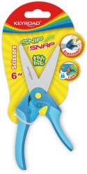 Keyroad Olló 15cm tompa fejű Keyroad SnipSnap vegyes színek (KR971696) - cartridge