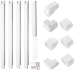 VEVOR Mini split kábelcsatorna készlet 76 mm széles 4830 mm hosszú PVC csővezeték burkolat klímához/hőszivattyúhoz