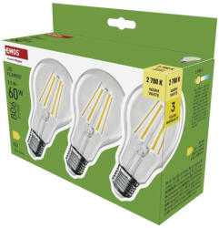 EMOS EMOS ZF5D42.3, LED izzó Filament A60 / E27 / 5, 9 W (60 W) / 806 lm / Meleg fehér (ZF5D42-3)