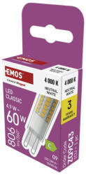EMOS EMOS ZQ9C43, LED izzó Classic JC / G9 / 4, 9 W (60 W) / 806 lm / Természetes fehér (ZQ9C43)