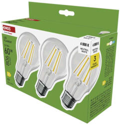 EMOS EMOS ZF5D43.3, LED izzó Filament A60 / E27 / 5, 9 W (60 W) / 806 lm / Természetes fehér (ZF5D43-3)
