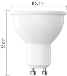 EMOS EMOS ZQ8E42D, LED izzó Classic MR16 / GU10 / 7 W (60 W) / 800 lm / meleg fehér / dimmelhető (ZQ8E42D)