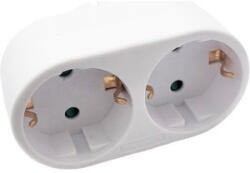 Spacer Priza/prelungitor Spacer SPMS-2-WH 2x Schuko, White (SPMS-2-WH)