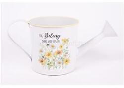  IRIS bádog öntöző kanna, margaréta mintás, fehér 27 x 12 cm (QX_IMPEX_KFT_081111) (QX_IMPEX_KFT_081111)