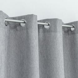 Welora Dekoratív függöny, közepes árnyékolás - átengedi a fényt, szövetmintás, gyűrűs, 140x260 cm, szürke (JM1225974)