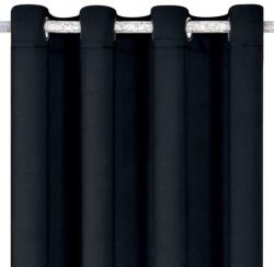 Welora Dekoratív drapéria, sötétítő típusú - nem engedi át a fényt, gyűrűkkel, 140x260 cm, fekete (JM1209444)