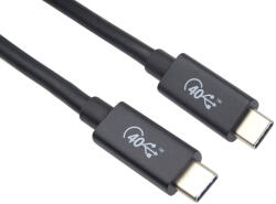 PremiumCord USB 4.0 Thunderbolt 3 kábel 100W 8K 60Hz 1.2m (KU4CX12BK) (KU4CX12BK)