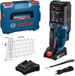Bosch Expert D-tect 18V-200-17C+18V faldetektor (18 V akkuval, töltővel) L-Boxx-ban (0601081605)