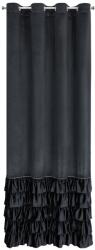 Eurofirany CARLI drapéria 140 x 250 cm fekete Eurofirany gyűrűkkel (HS454015)