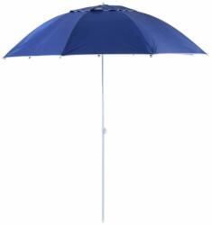  Strand/kert napernyő, 2 az 1-ben, kék és fehér, 210 cm