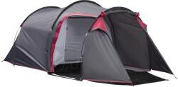  Kemping sátor, 2 személyes, vízhatlan, előszobával, szürke, 426x206x154 cm, 426x206x154 cm