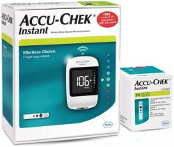 Accu-Chek Set Accu-Chek Instant Glucometru + Benzi de test, 10 bucăți