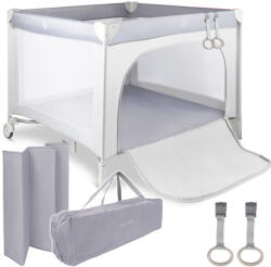  ZONI utazó járóka matraccal és táskával - Szürke