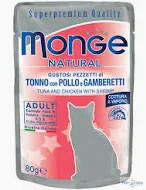 Monge Cat 80gr Pouch Tonhal Csirke Garnéla zselében