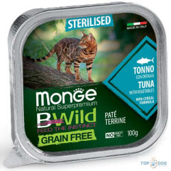 Monge BWild Cat 100gr Steril Tonhal-zöldségek