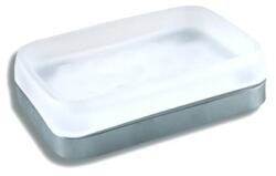 FERRO Metalia üveg szappantartó, króm 14x9, 6 cm (FE-6436,0)