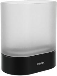 Ravak X07P1379 Chrome CR II 211.20BLM üvegpohár, matt fekete (X07P1379)