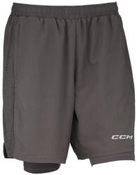 CCM Pantali scurți pentru bărbați 2 IN 1 Training Short Charcoal XL