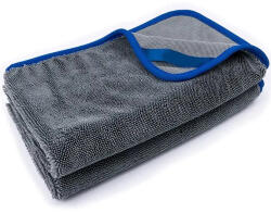 Wooze Car Towel Egyoldalas Mikroszálas Autó Szárító és Tisztító Törölköző 60x90cm 700 g/nm Szürke/Kék - Prémium Nedvszívó Kendő Csíkmentes Autóápoláshoz