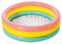 Intex Sunset Glow Felfújható Gyermekmedence 86x25cm (58924NP) - Színes Pancsoló Kicsiknek, Puha Felfújható Aljjal és Könnyű Használattal