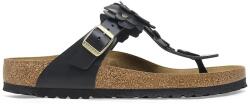 Birkenstock bőr flip-flop Gizeh Flowers - fekete Női 41