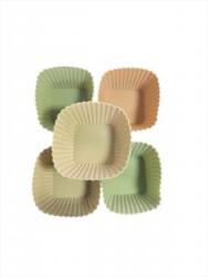  Muffin készítő forma mini 10 db-os 7*7 cm szögletes szilikon színes T13169 (T13169)