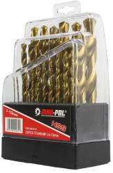 MAR-POL fémfúró készlet HSS TiN 1.5-13 mm 29 db M22315 (M22315)