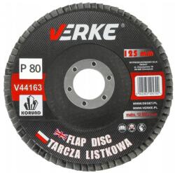 VERKE lamellás csiszoló korong legyező korong csiszoló tárcsa fém/fa 125x22, 2mm P80 125mm V44163 (V44163)