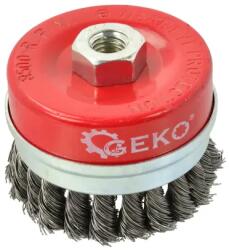 GEKO Fazékkefe csavart 100mm M14+sáv G00612 (G00612)