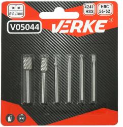 VERKE volfrám-karbid maró készlet 3, 2 mm HSS 6 db (V05041) (V05044)