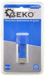GEKO gyémánt koronafúró dobozfúró gres/kerámia/csempe 20mm M14 G65120 (G65120)